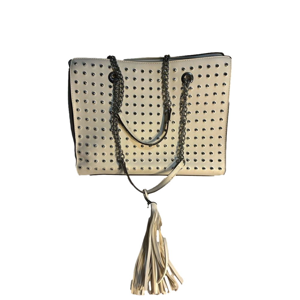 Carlos By Carlos Santana Cream Studded Purse
